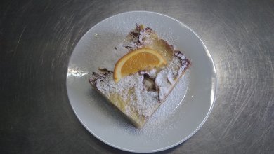 Žemlovka s tvarohem a jablky